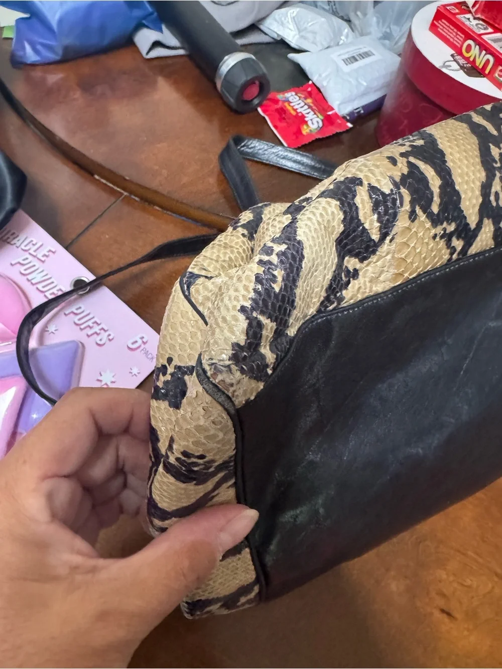 vintage Sharif Python Snakeskin Satchel Handbag  Authentic snakeskin